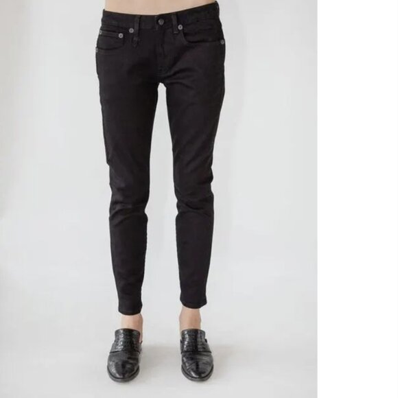 R13 Boy Skinny Jeans in Black, Sz 24 - Picture 1 of 6